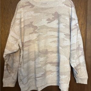 American Eagle Oversized Camo Sweatshirt